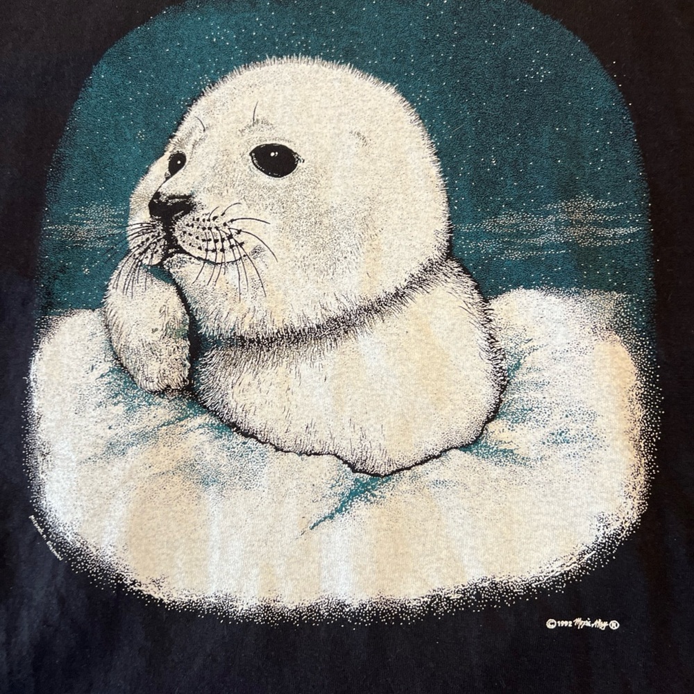 Michael Eastman Vintage 1992 Seal Graphic T-Shirt